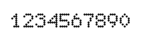 5×7数字点阵字体 ddN57AA1480