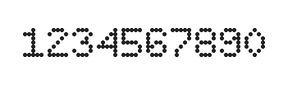 5×7数字点阵字体 ddN57AA1487