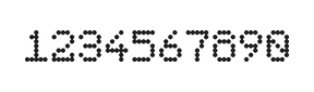 5×7数字点阵字体 ddN57AA1489