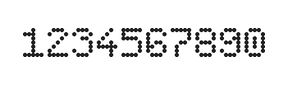 5×7数字点阵字体 ddN57AA1490