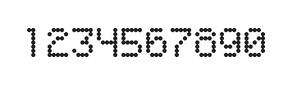 5×7数字点阵字体 ddN57AA1492