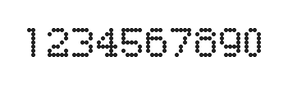 5×7数字点阵字体 ddN57AA1493
