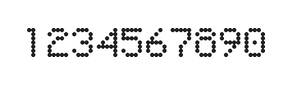 5×7数字点阵字体 ddN57AA1498