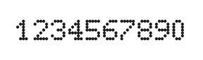 5×7数字点阵字体 ddN57AA1499