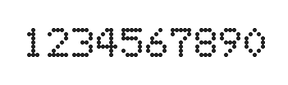 5×7数字点阵字体 ddN57AA1504
