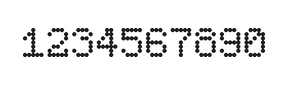 5×7数字点阵字体 ddN57AA1505