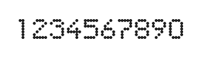 5×7数字点阵字体 ddN57AA1508