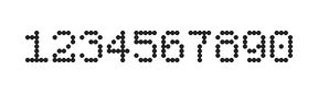 5×7数字点阵字体 ddN57AA1510