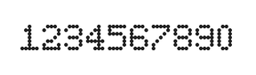 5×7数字点阵字体 ddN57AA1511