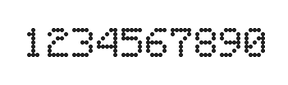 5×7数字点阵字体 ddN57AA1514