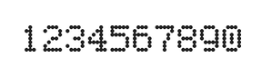 5×7数字点阵字体 ddN57AA1518