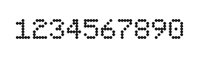 5×7数字点阵字体 ddN57AA1520