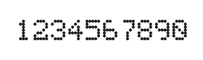 5×7数字点阵字体 ddN57AA1521