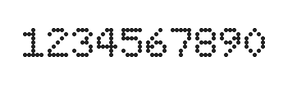 5×7数字点阵字体 ddN57AA1522