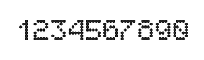 5×7数字点阵字体 ddN57AA1525