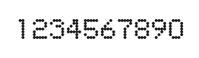 5×7数字点阵字体 ddN57AA1527