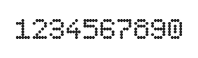 5×7数字点阵字体 ddN57AA1528