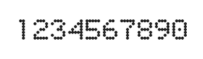 5×7数字点阵字体 ddN57AA1529