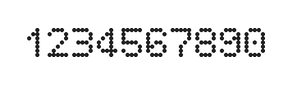 5×7数字点阵字体 ddN57AA1531