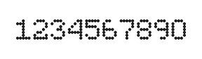 5×7数字点阵字体 ddN57AA1533