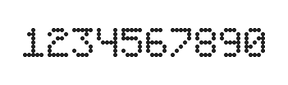 5×7数字点阵字体 ddN57AA1535