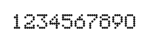 5×7数字点阵字体 ddN57AA1541