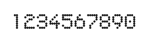 5×7数字点阵字体 ddN57AA1544