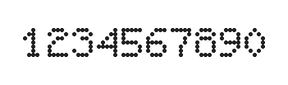 5×7数字点阵字体 ddN57AA1547