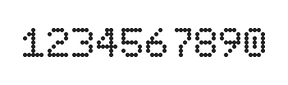 5×7数字点阵字体 ddN57AA1549