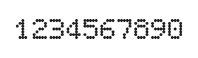 5×7数字点阵字体 ddN57AA1552