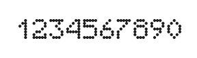 5×7数字点阵字体 ddN57AA1553
