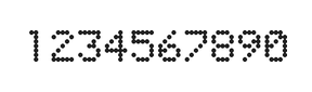 5×7数字点阵字体 ddN57AA1554