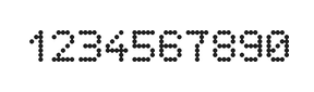 5×7数字点阵字体 ddN57AA1555