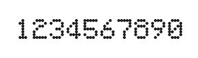 5×7数字点阵字体 ddN57AA1559
