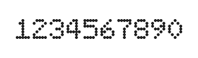 5×7数字点阵字体 ddN57AA1560