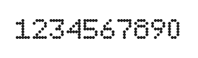5×7数字点阵字体 ddN57AA1561