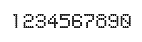 5×7数字点阵字体 ddN57AA1563