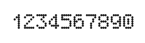 5×7数字点阵字体 ddN57AA1566