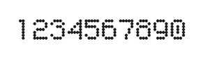 5×7数字点阵字体 ddN57AA1575