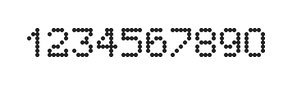 5×7数字点阵字体 ddN57AA1576