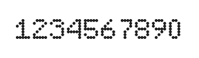 5×7数字点阵字体 ddN57AA1581