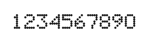 5×7数字点阵字体 ddN57AA1582