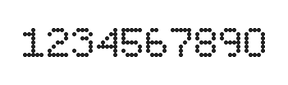 5×7数字点阵字体 ddN57AA1590