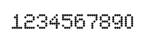 5×7数字点阵字体 ddN57AA1592