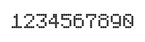 5×7数字点阵字体 ddN57AA1595