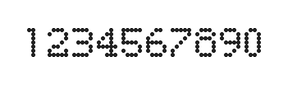 5×7数字点阵字体 ddN57AA1598