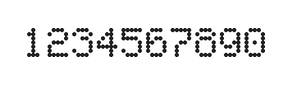 5×7数字点阵字体 ddN57AA1603