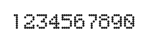 5×7数字点阵字体 ddN57AA1605