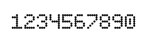 5×7数字点阵字体 ddN57AA1606