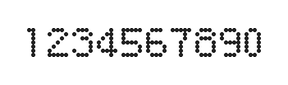 5×7数字点阵字体 ddN57AA1607